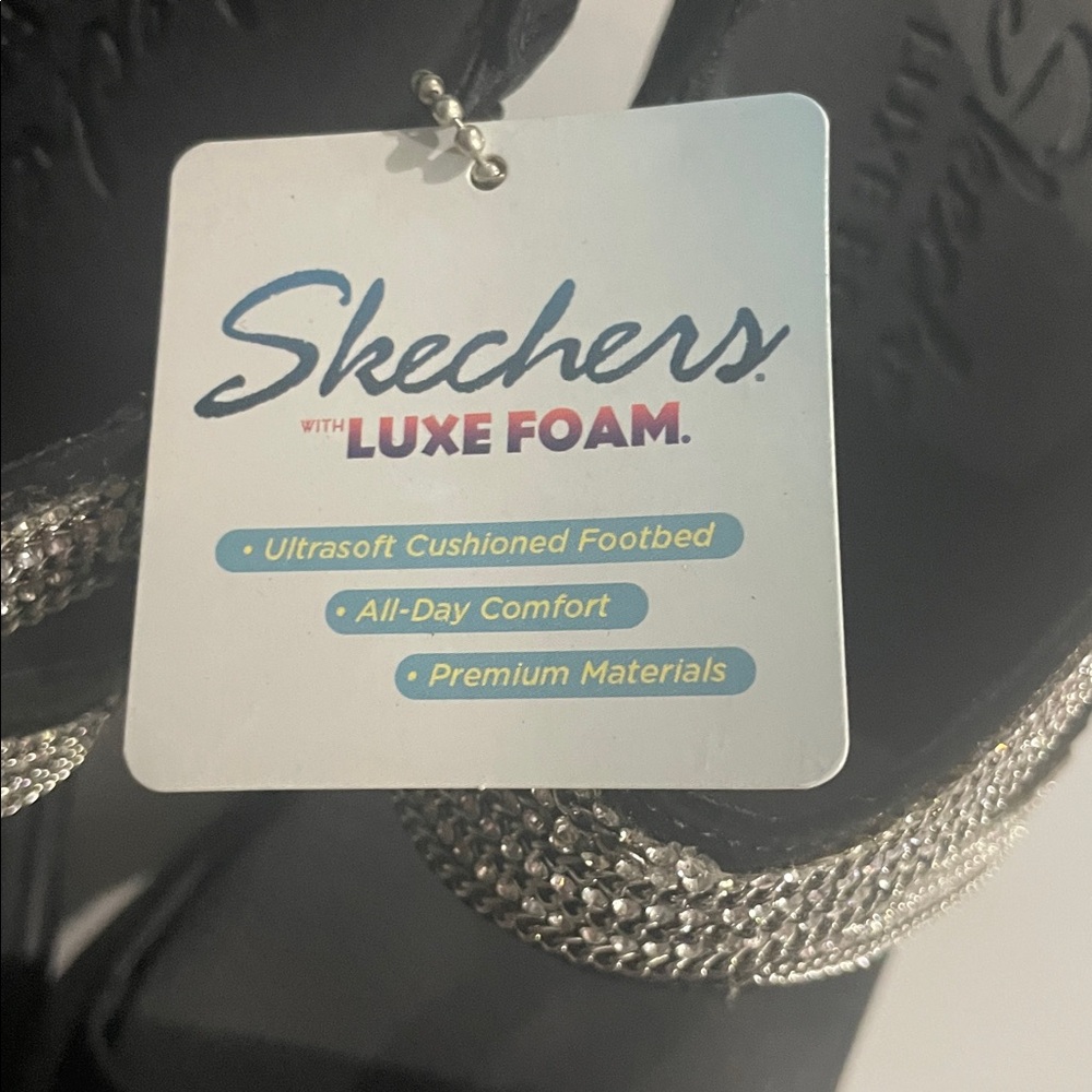 Skechers Black Sandals with Sparkling Straps - Picture 2 of 5